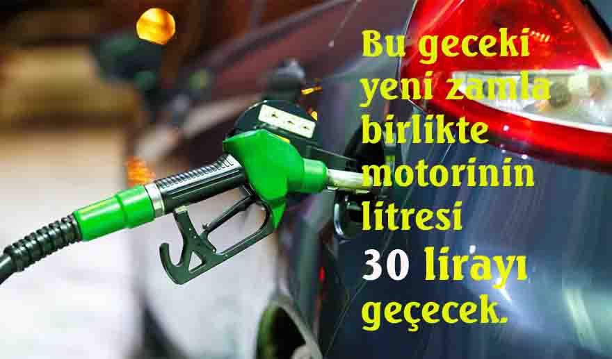 Bu gece yarısı motorine 2 lira 60 kuruş zam...