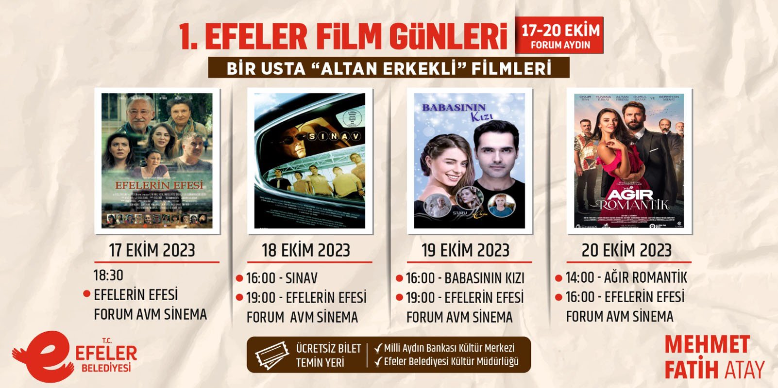 1. Efeler Film Günleri başlıyor