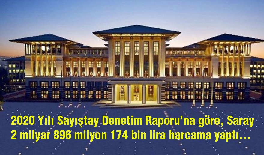 Saray&#039;ın mutfağında 7 milyon 414 bin TL harcanmış..